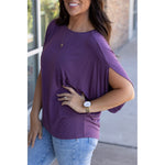 IN STOCK Darcy Dolman - Dark Purple | Women's Flowy Top