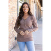 IN STOCK Brittney Button Sweater - Mocha FINAL SALE