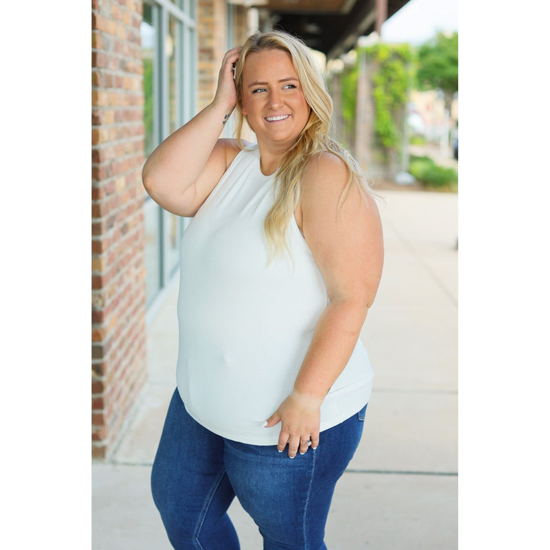 IN STOCK Tara Ribbed Tank - White