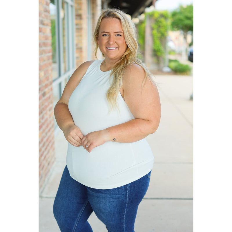 IN STOCK Tara Ribbed Tank - White