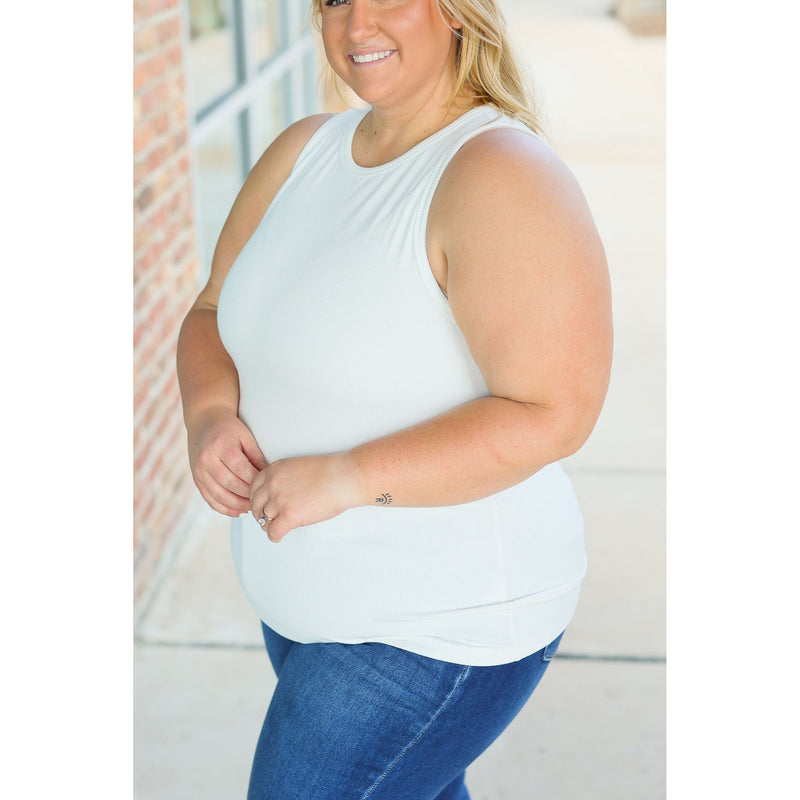 IN STOCK Tara Ribbed Tank - White