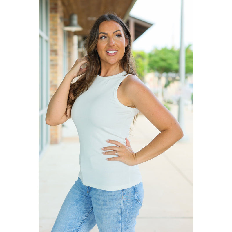 IN STOCK Tara Ribbed Tank - White