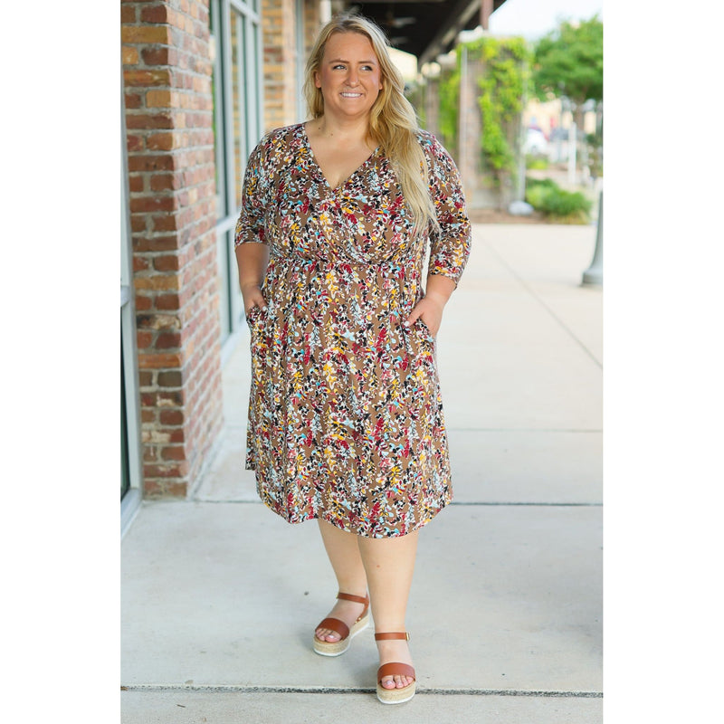 IN STOCK Taylor Dress - Mocha Floral | Women's Dress