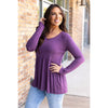 IN STOCK Long Sleeve Sarah Ruffle - Purple | Women's Top