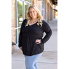 IN STOCK Long Sleeve Sarah Ruffle - Black | Women's Top