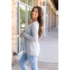 IN STOCK Long Sleeve Sarah Ruffle - Light Grey | Women's Top