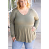 IN STOCK Long Sleeve Sarah Ruffle - Olive | Women's Top