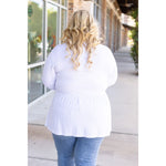 IN STOCK Long Sleeve Sarah Ruffle - White | Women's Top