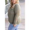 IN STOCK Larissa Long Sleeve - Olive | Women's V-Neck Top