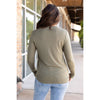 IN STOCK Larissa Long Sleeve - Olive | Women's V-Neck Top