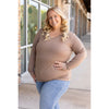 IN STOCK Larissa Long Sleeve - Mocha | Women's V-Neck Top FINAL SALE