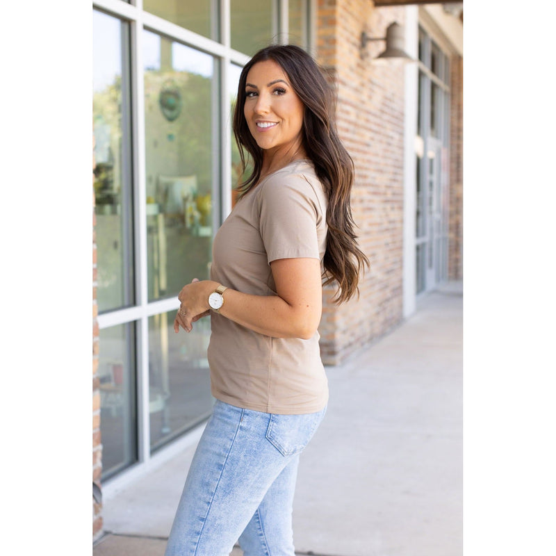 IN STOCK Olivia Tee - Mocha | Women's Short Sleeve