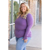 IN STOCK Leah Long Sleeve Top - Purple | Women's Casual Top