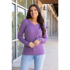 IN STOCK Leah Long Sleeve Top - Purple | Women's Casual Top