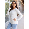 IN STOCK Leah Long Sleeve Top - Light Grey | Women's Casual Top