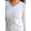 IN STOCK Leah Long Sleeve Top - Light Grey | Women's Casual Top