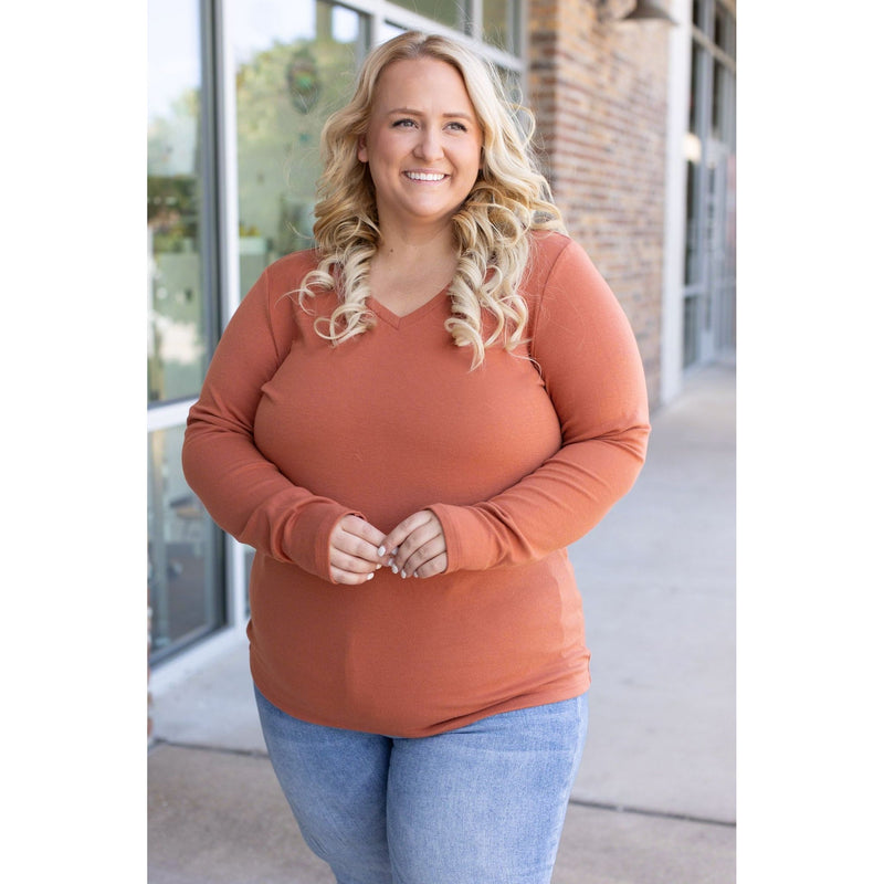 IN STOCK Leah Long Sleeve Top - Pumpkin | Women's Casual Top FINAL SALE