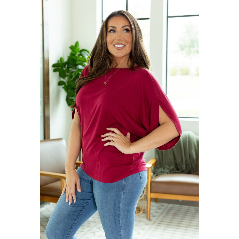 IN STOCK Darcy Dolman Top - Burgundy | Women's Flowy Top FINAL SALE