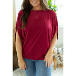 IN STOCK Darcy Dolman Top - Burgundy | Women's Flowy Top FINAL SALE