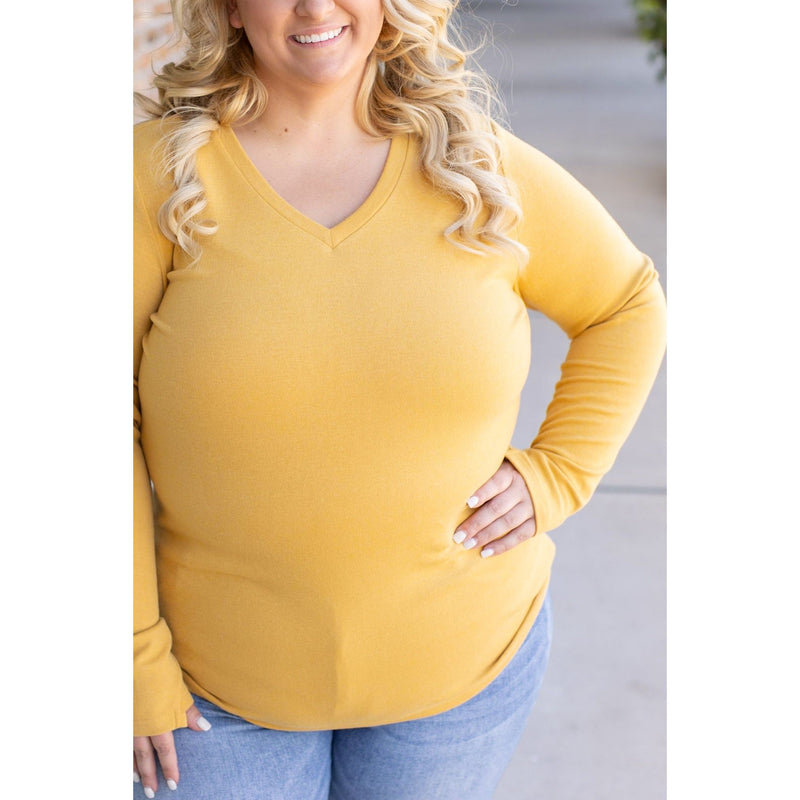 IN STOCK Leah Long Sleeve Top - Mustard | Women's Casual Top FINAL SALE