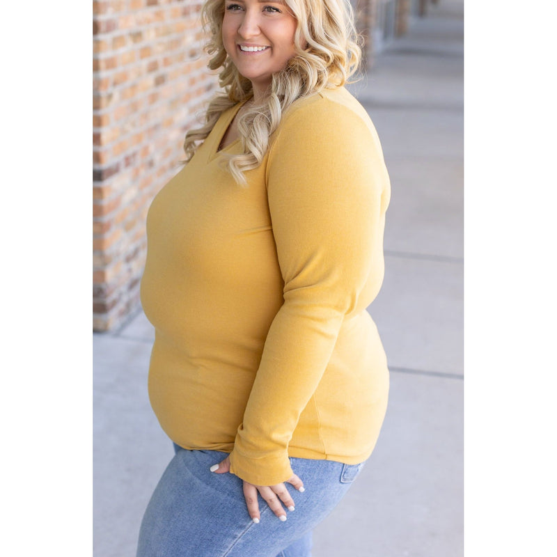 IN STOCK Leah Long Sleeve Top - Mustard | Women's Casual Top FINAL SALE