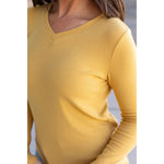 IN STOCK Leah Long Sleeve Top - Mustard | Women's Casual Top FINAL SALE