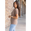 IN STOCK Chloe Cozy Tee - Mocha | Women's V-Neck Top