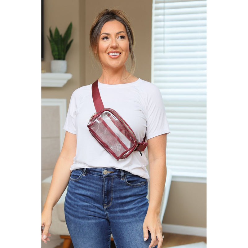 IN STOCK Clear Bag - Wine | Women's Crossbody Bag