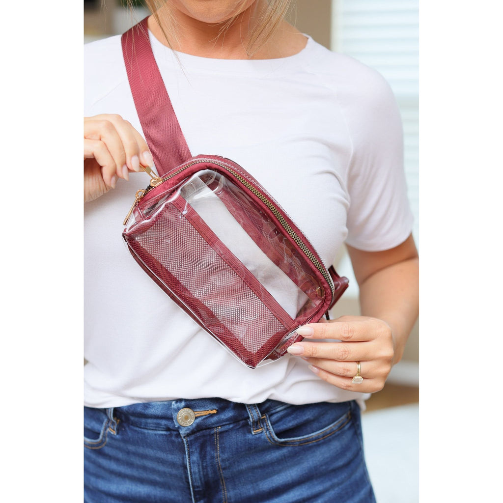 Clear Bag - Wine | Women's Crossbody Bag