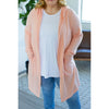 IN STOCK Claire Hooded Waffle Cardigan - Peach