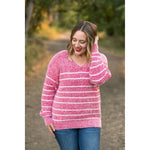 IN STOCK Cozy Striped Sweater - Red