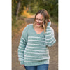 IN STOCK Cozy Striped Sweater - Green