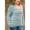 IN STOCK Cozy Striped Sweater - Green