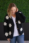 IN STOCK Snowflake Cardigan - Black