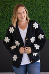 IN STOCK Snowflake Cardigan - Black