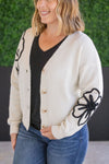 IN STOCK Black Floral Sweater Cardigan