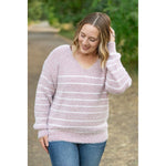 IN STOCK Cozy Striped Sweater - Mauve