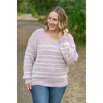 IN STOCK Cozy Striped Sweater - Mauve