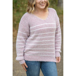 IN STOCK Cozy Striped Sweater - Mauve