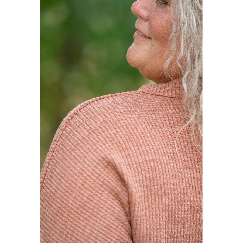 IN STOCK Brittney Button Sweater - Terra Cotta | Women's Long Sleeve FINAL SALE