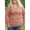 IN STOCK Brittney Button Sweater - Terra Cotta | Women's Long Sleeve FINAL SALE