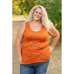 IN STOCK Luxe Crew Tank - Micro Rust Floral | Women's Tank Top FINAL SALE