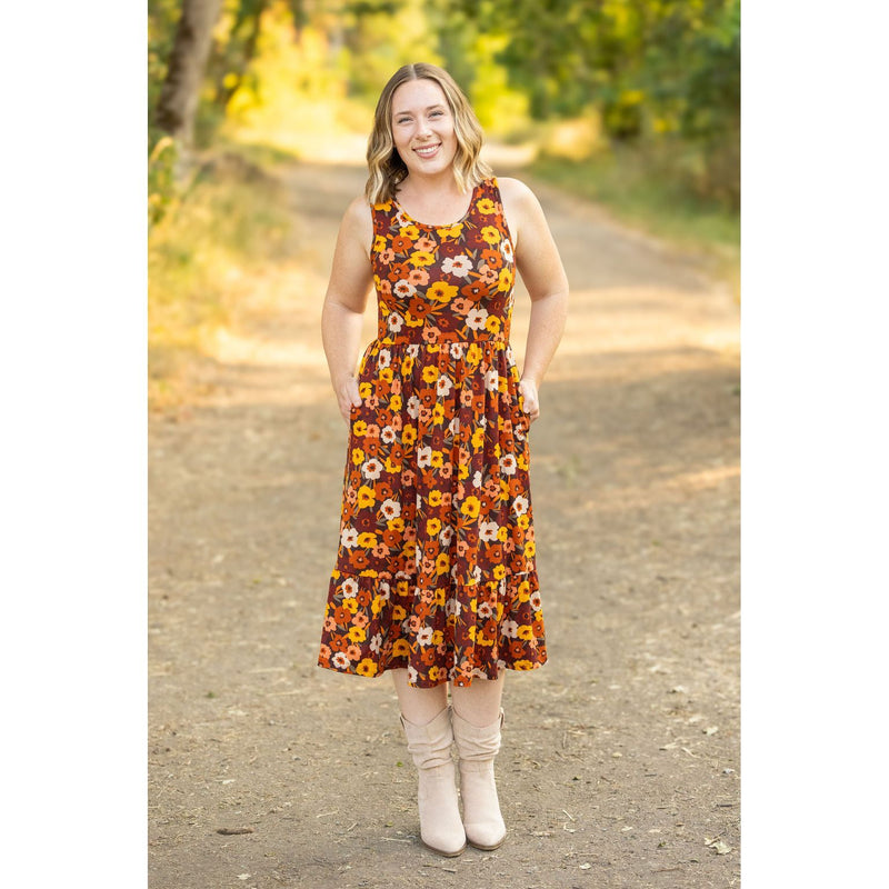 IN STOCK Bailey Dress - Brown Fall Floral FINAL SALE