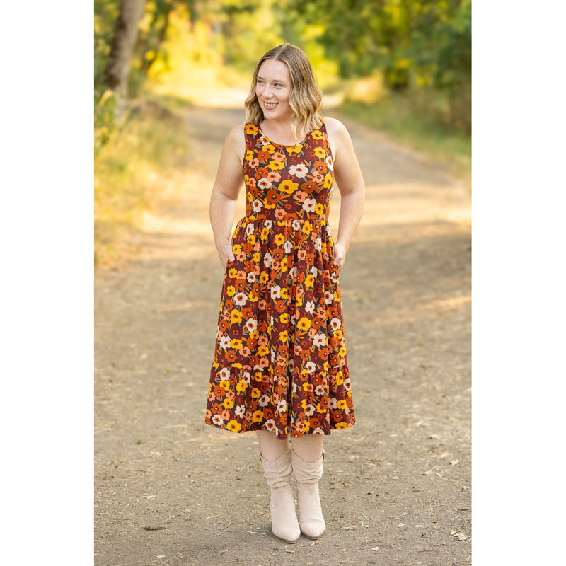 IN STOCK Bailey Dress - Brown Fall Floral FINAL SALE