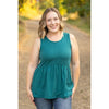 IN STOCK Renee Ruffle Tank - Teal FINAL SALE