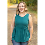 IN STOCK Renee Ruffle Tank - Teal FINAL SALE