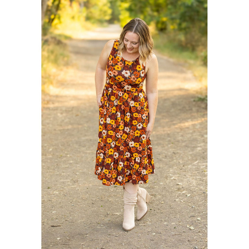 IN STOCK Bailey Dress - Brown Fall Floral FINAL SALE