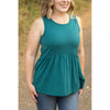 IN STOCK Renee Ruffle Tank - Teal FINAL SALE