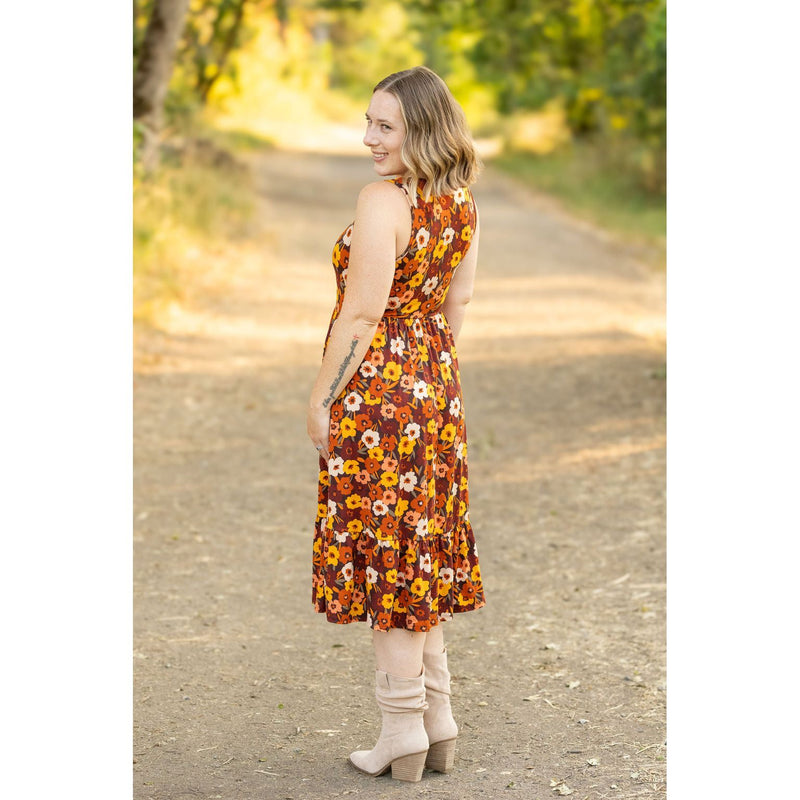 IN STOCK Bailey Dress - Brown Fall Floral FINAL SALE