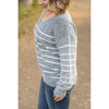 IN STOCK Cozy Striped Sweater - Black